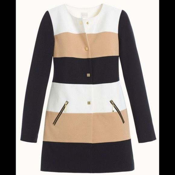 Chico's Statement Colorblock Jacket Camel/Black Large - Picture 16 of 16